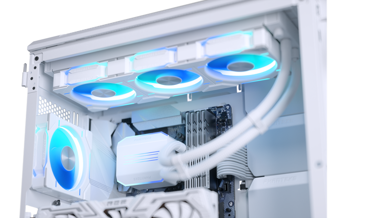 Phanteks Glacier One D30 Premium DRGB All in One Liquid CPU Cooler, DRGB Pump Cap Design