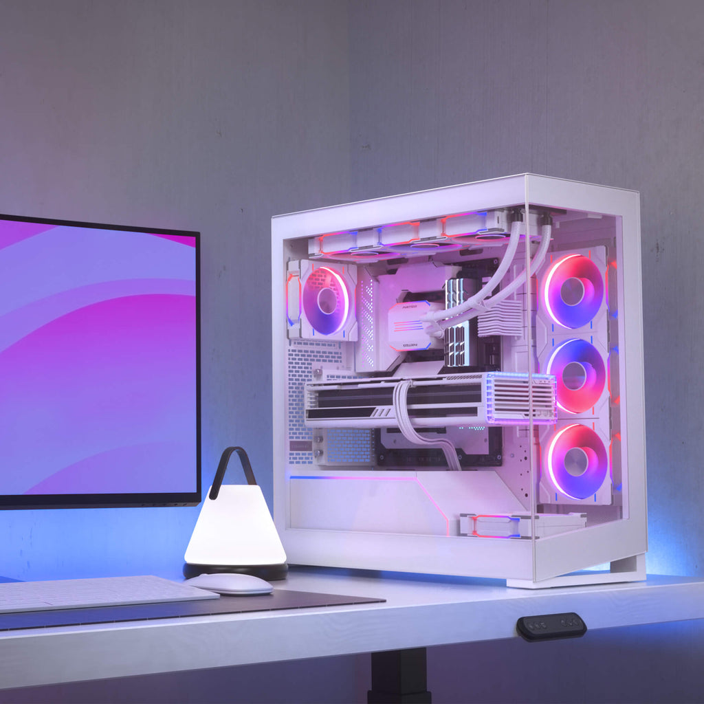 Phanteks NV5, Showcase Mid-Tower Chassis, High Airflow Performance,  Integrated D/A-RGB Lighting, Seamless Tempered Glass Design, 8 Fan  Positions, Matte White 