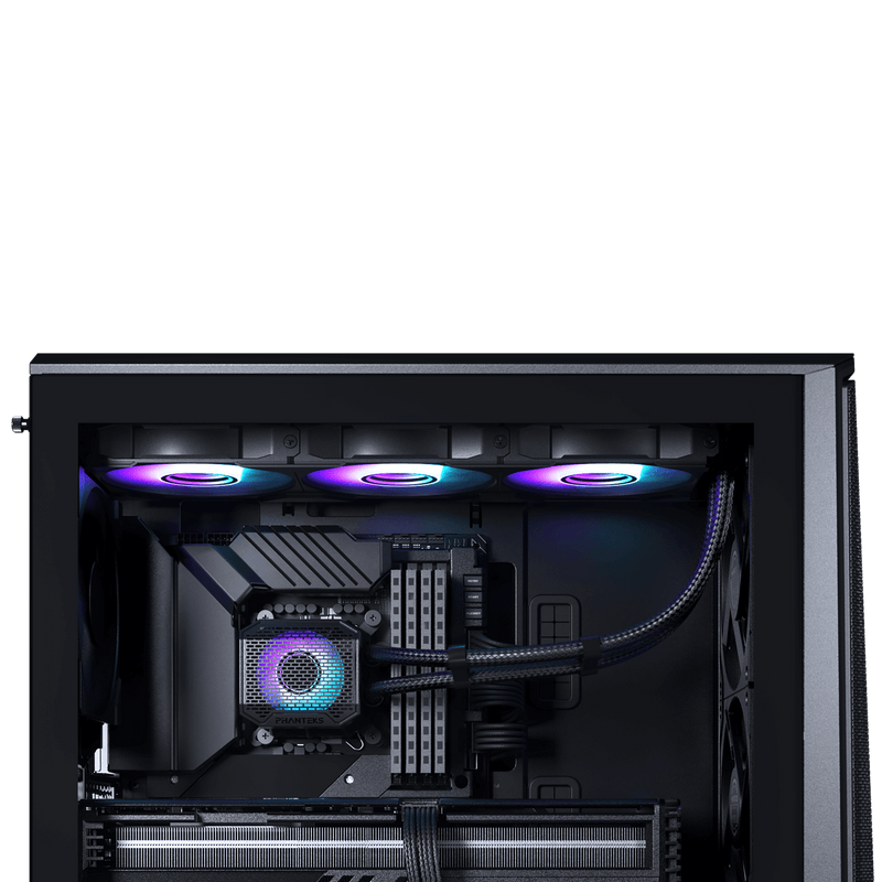 Phanteks Glacier One 360M25 G2 All in One Liquid CPU Cooler, Black, RGB Pump Cap Design, 3x Performance 120mm M25 G2 PWM RGB Fans, for Intel LGA 1700, 1200, 115x and AMD AM4/AM5 sockets