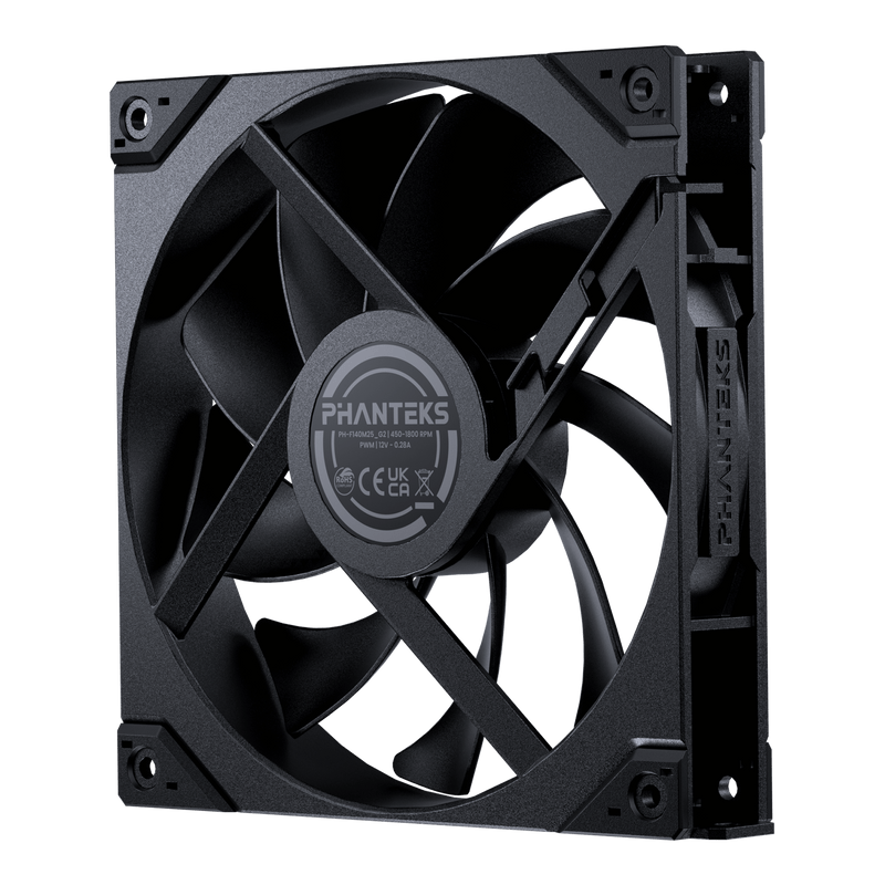 Phanteks M25-140 Gen2 High Performance Cooling Fan, Daisy-chain Unified Fan Frame, Integrated D-RGB Lighting, Black