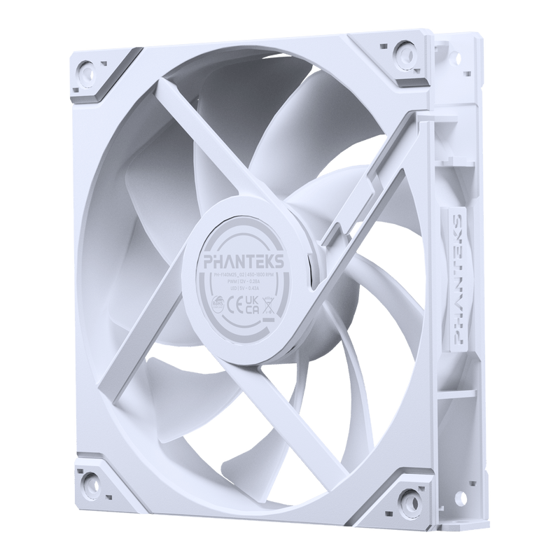 Phanteks M25-140 Gen2 High Performance Cooling Fan, Daisy-chain Unified Fan Frame, Integrated D-RGB Lighting, Black