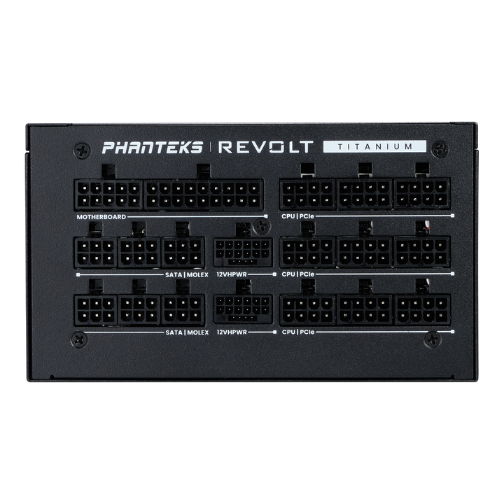 Phanteks Revolt 1600W 80PLUS Titanium, ATX 3.0, PCIe 5.0, Fully Modular. Power Supply Unit Only. Black.