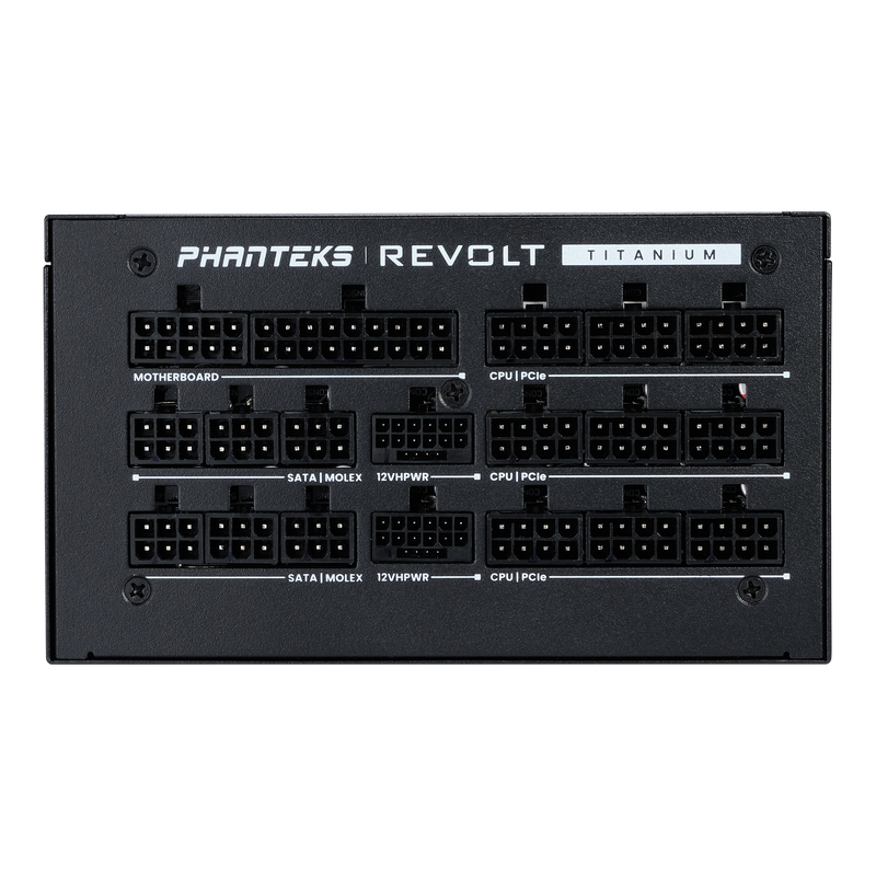 Phanteks Revolt 1600W 80PLUS Titanium, ATX 3.0, PCIe 5.0, Fully Modular. Power Supply Unit Only. Black.