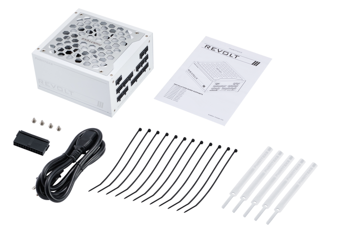 Revolt 80PLUS Platinum White, ATX 3.0, PCIe 5.0, Fully Modular, Power Supply Unit Only